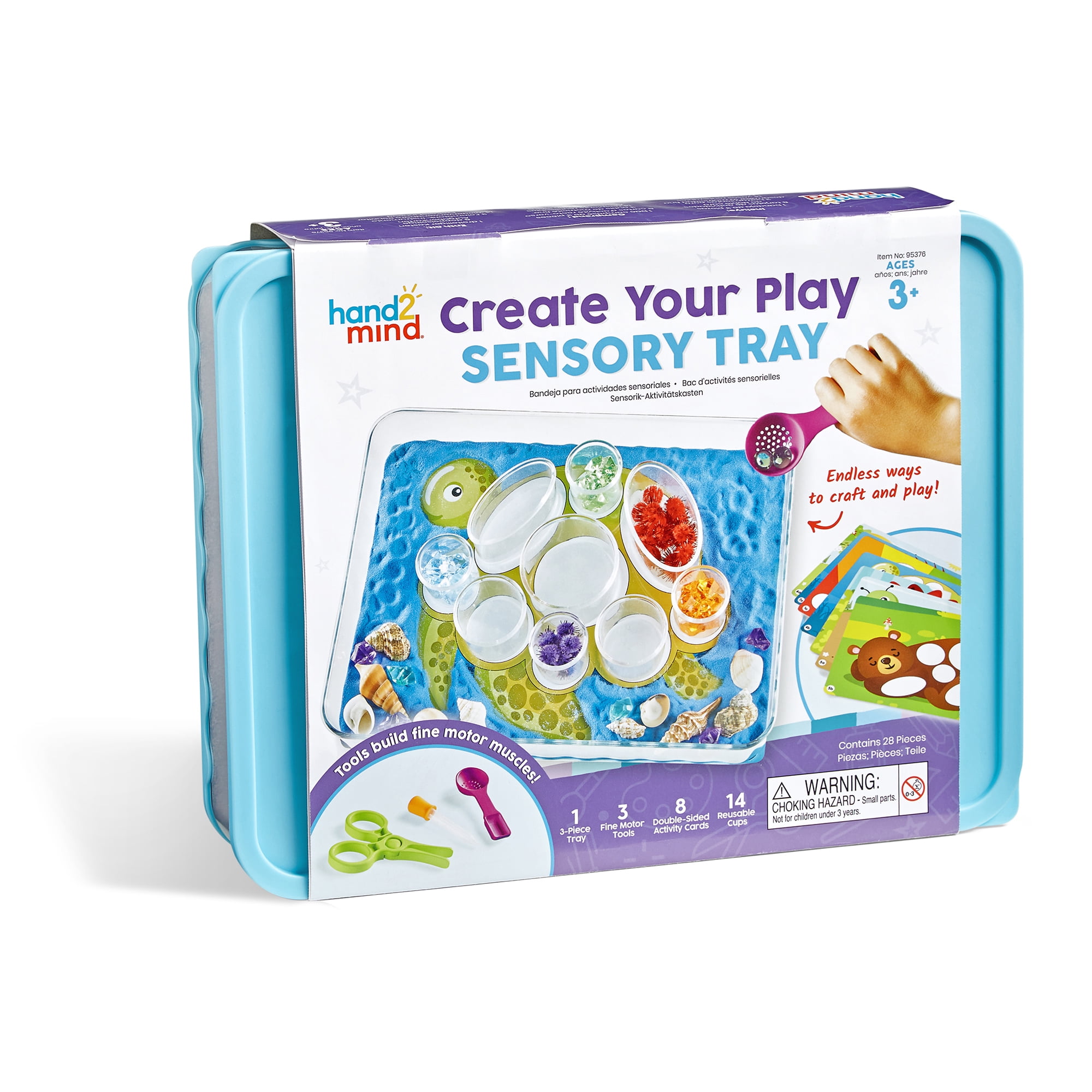 hand2mind Create Your Play Sensory Tray, Shape Sorting Toy, Fine Motor Skills, Ages 3+