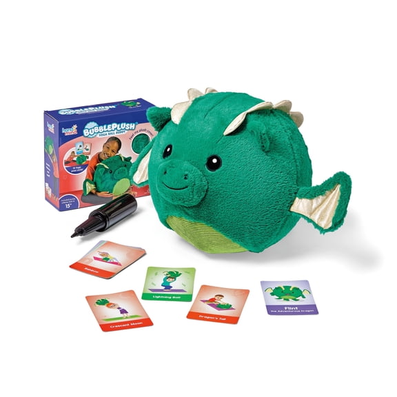 hand2mind Dragon BubblePlush Yoga Ball Buddy, Yoga Ball for Kids, Calming Corner for Items, Kids Exercise Equipment