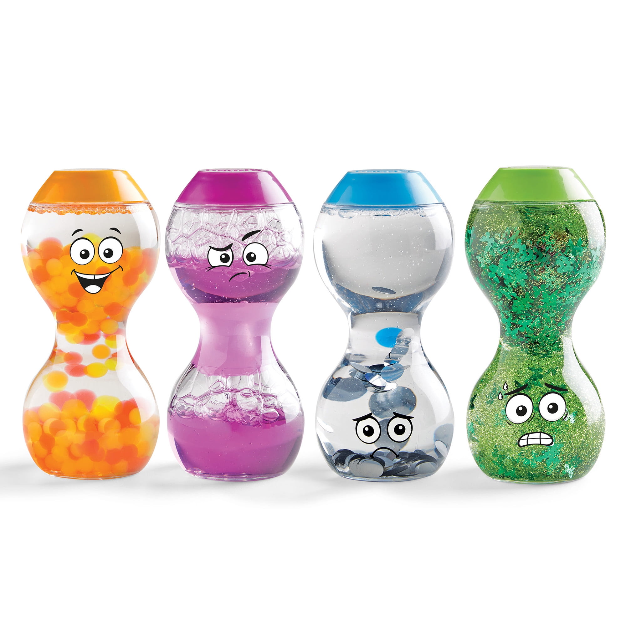 hand2mind Express Your Feelings Sensory Bottles- Secondary Emotions, Ages 3+ (4 Pieces)