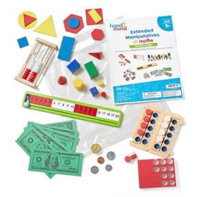 hand2mind Extended Manipulatives at Home Kit for Ages 5+, Math and Counting Supplies