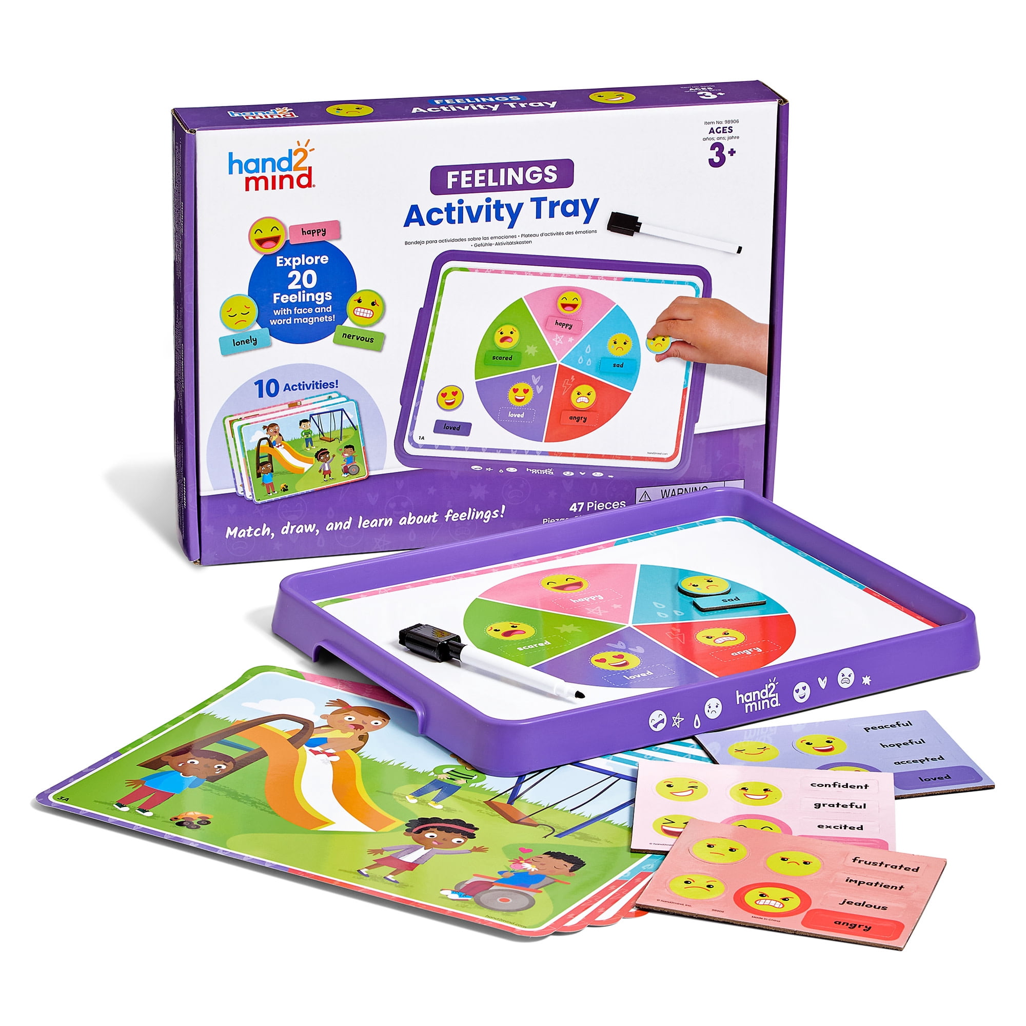 hand2mind Feelings Activity Tray, Social Emotional Learning, Ages 3+