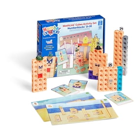 hand2mind MathLink Cubes Activity Set Numberblocks 21-30, Educational Math Games for Kids