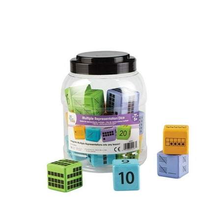 hand2mind Multiple Representation Dice Set, Subitizing Dice Games, Set of 16 Foam Dice For Classroom, Ten Frame Math Manipulatives, Kindergarten Math Games, Ages 5+