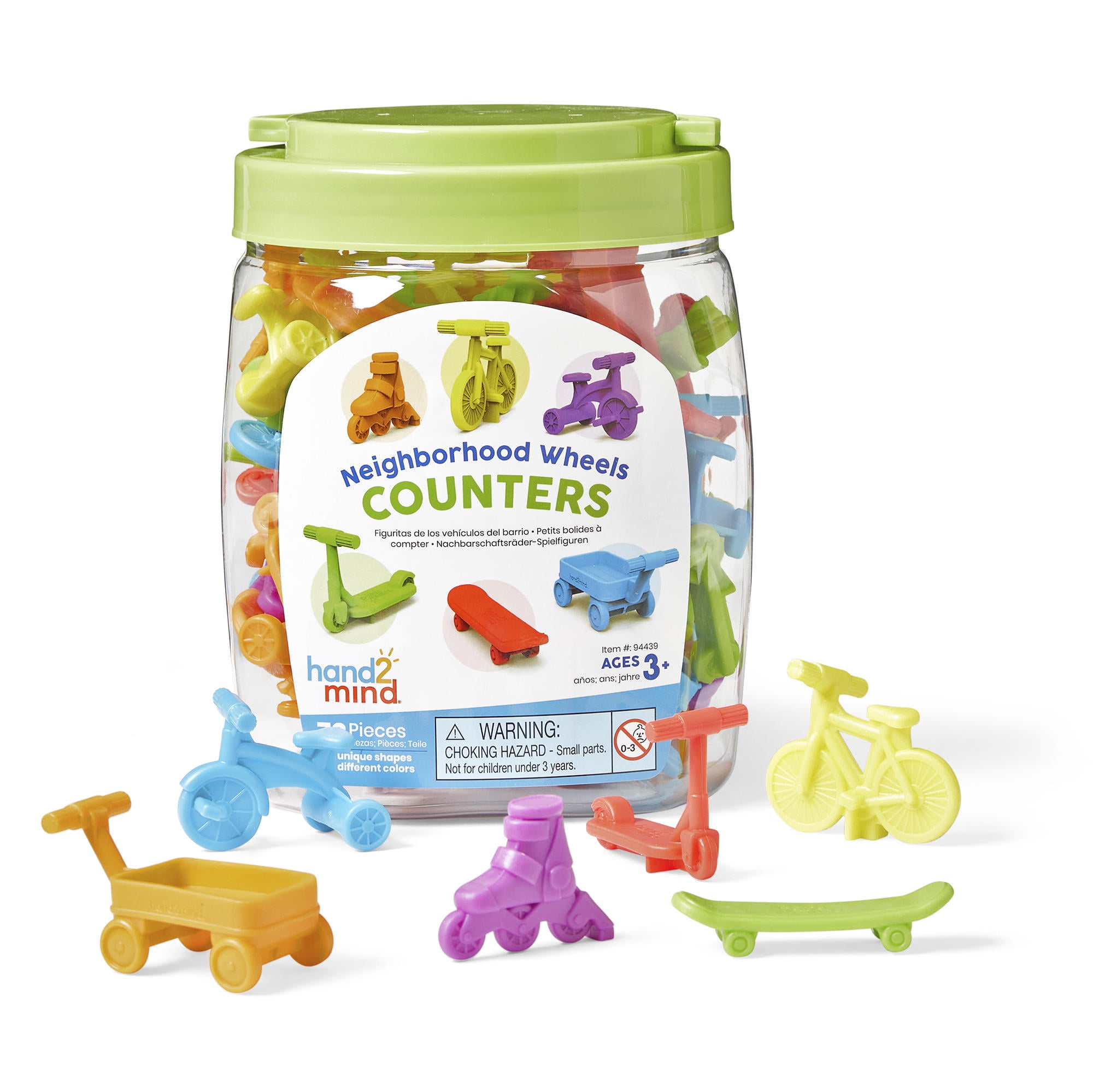 hand2mind Neighborhood Wheels Counters, Counters for Kids Math, Counting and Sorting Toys, Easter Egg Fillers