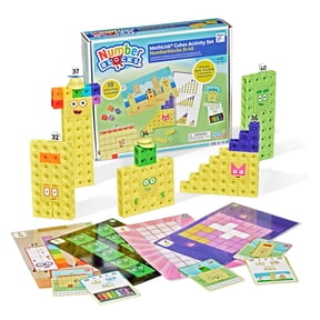 hand2mind Numberblocks 31-40 MathLink Cubes Activity Set - Learn Numbers & Early Math Skills, Preschool and Kindergarten Learning Activities, Educational Toys for Kids, Counting Math Manipulatives