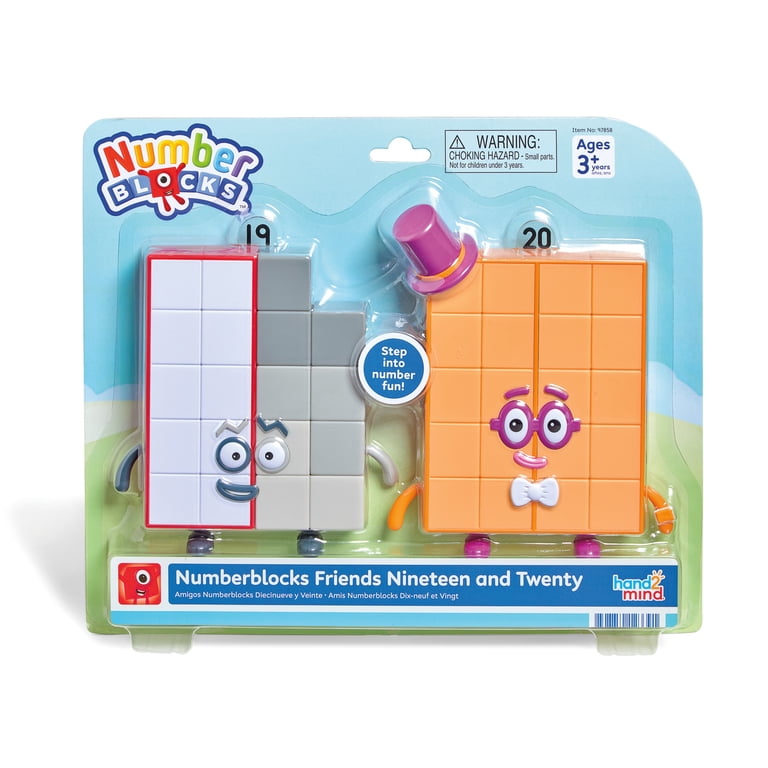Number Blocks ナンバーブロックス 2 DVD Set hand2mind Numberblocks Friends Nineteen and Twenty Figure pack, 3+