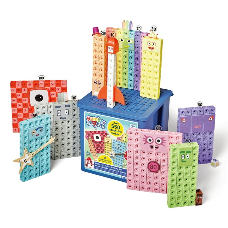 hand2mind Numberblocks Heroes with Zeroes MathLink Cubes Activity