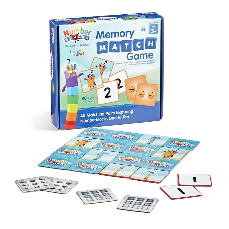 hand2mind Numberblocks® Memory Match Game, Kids Matching Card Game