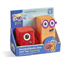 hand2mind Numberblocks® One and Two Playful Pals 5" and 8" Plush Toys, (2 Pieces)
