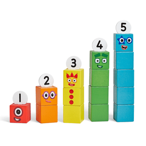 Hand2Mind Wooden Math Building Blocks for Kids Ages 3+, 20 Pieces