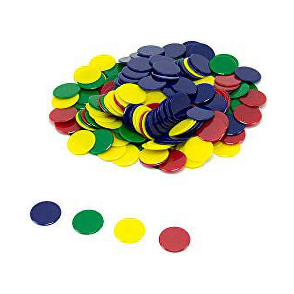 hand2mind Plastic Solid Bingo Chips, Chips for Games, Counting