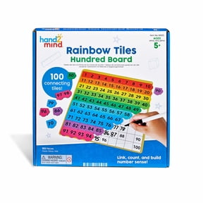 hand2mind Rainbow Tiles Hundred Board, Ages 5+