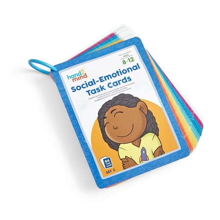 hand2mind Social Emotional Task Cards for Ages 8+, Social Emotional Learning Activities, Feelings Flash Cards