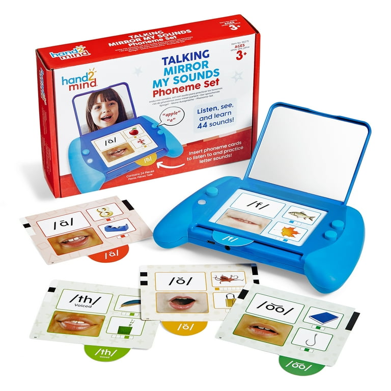 Hand2Mind Talking Mirror Phoneme Set, Phonics Games, Ages 3+