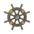 thumbnail image 1 of handcrafted decor rustic-grey-sw-12-sailboat antique decorative ship wheel with sailboat, 12 in., 1 of 1