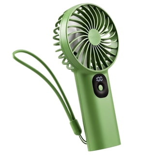 6000mAh Portable Handheld Fan with Display Screen, 3 Speeds, USB Rechargeable Personal Pocket Fan, Long Lasting Cooling for Travel, Summer, World Cup, Gifts for Women Girls Kids