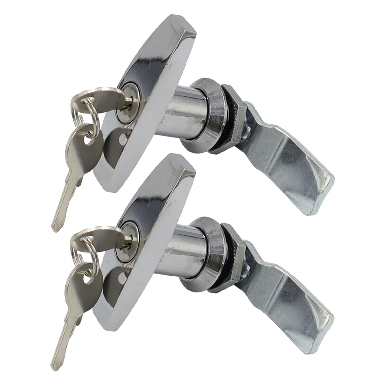 handle With Keys Zinc Alloy Distribution Cabinet Rust T Handle Keyed Lock Industrial Cabinet Accessories - 2Pcs