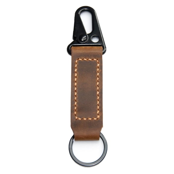 handmade leather keychain accesories,leather Vintage durability keychain, key chain, keychains for women keychain men, leather key fob,3rd Anniversary Gift, Gift For Birthday (Brown)