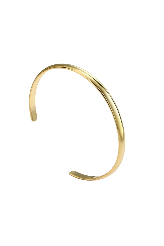 handmade open Cuff bracelet gold plated open Bangle bracelet minimalist Gold jewelry daily wear Valentine's Day gift box exquisite gift box packaging