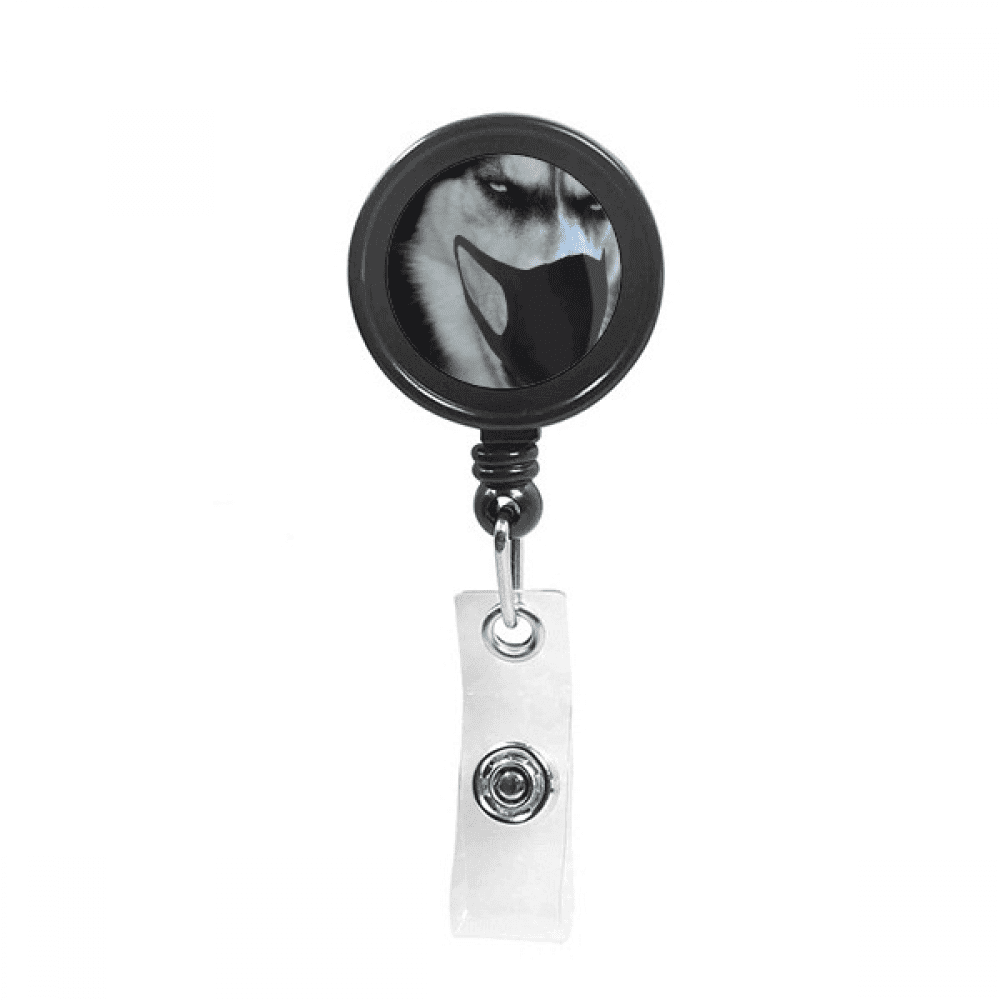 handsome funny siberian hudog Retractable Keychain Badge Holder ID Badge