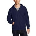 thumbnail image 1 of hanes men's full zip ecosmart fleece hoodie, deep royal, small, 1 of 2