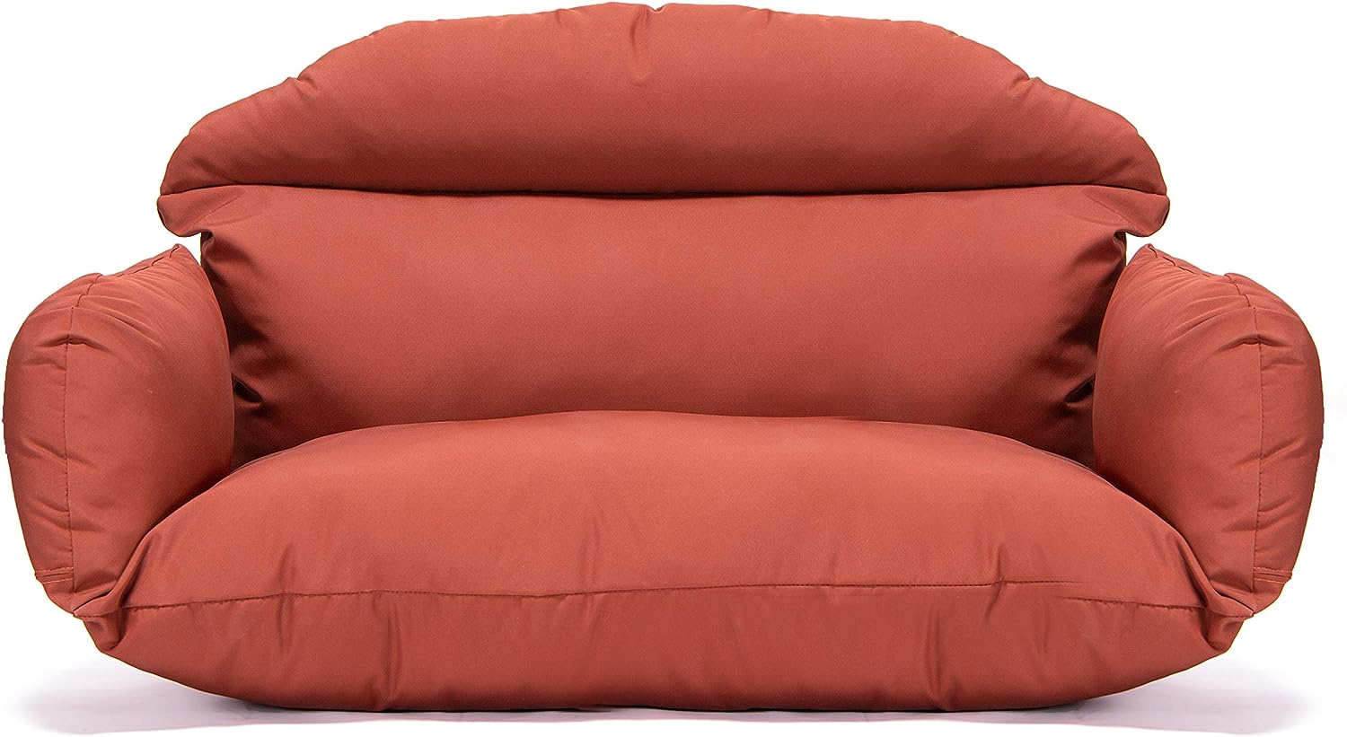 hanging 2 person double egg swing chair cushion (dark orange)