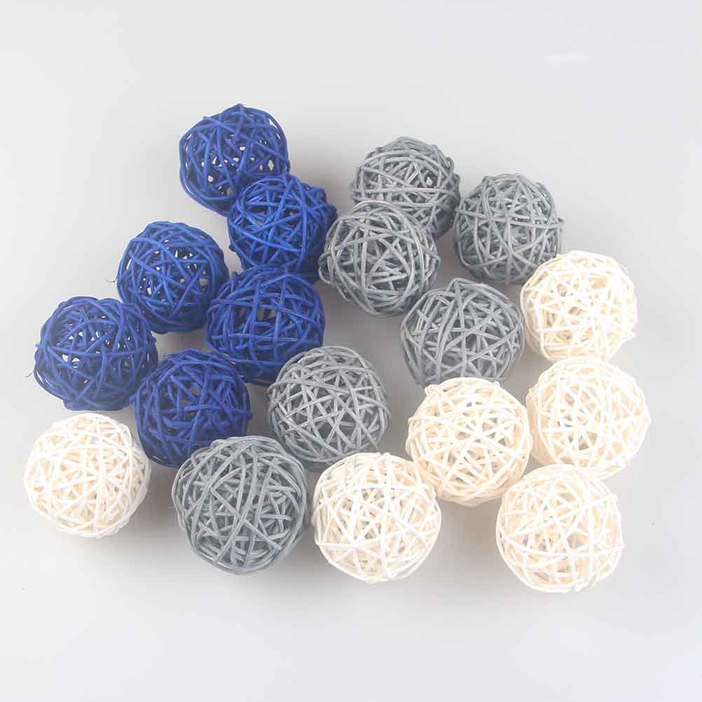 hanging ball decorations 15pcs Wicker Rattan Ball Creative DIY Craft