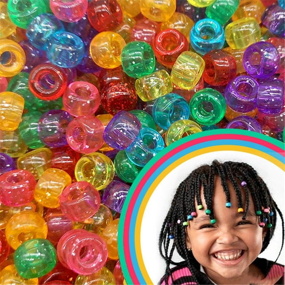 hanxiulin beads glitter beads hair beads craft beads children's multicolor beads diy beads bracelet beads craft beads
