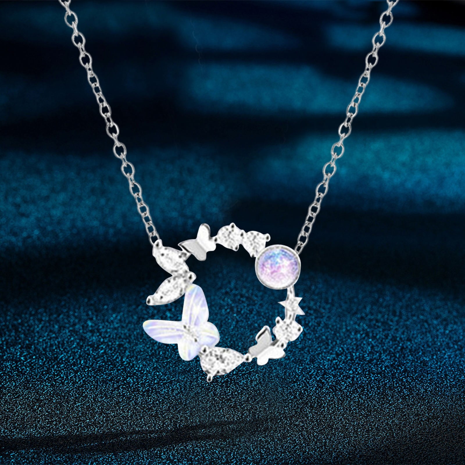 Flared Blue Butterfly Diamond Necklace | Amazing jewelry, Jewelry trends,  Pearl jewelry