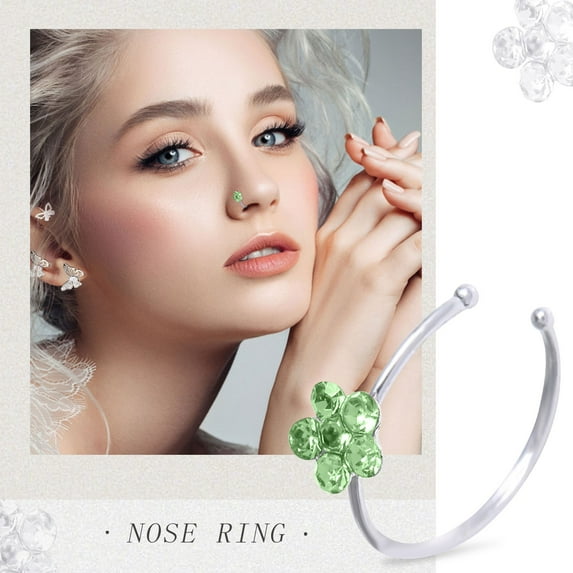 hanxiulin nose rings hoops c-shaped point drill nose ring nose ring false nose nail nose piercings