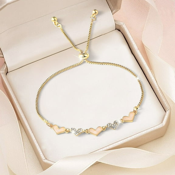hanxiulin ocean heart rhinestone bracelet diamond bracelets for women bracelets for women heart diamond bracelet girls adjustable bracelet