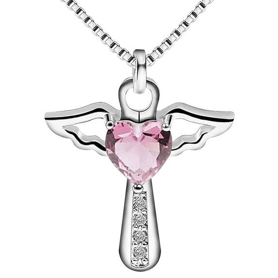 hanxiulin silver plated pendant simple fashion clavicle chain guardians angelss gemstone necklace