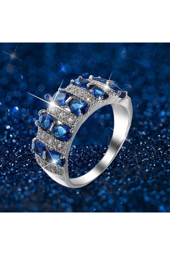 silver women fashion trend single full diamond zircon ring ladies jewelry diamond rings for women size 6 10