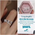 thumbnail image 1 of hanxiulin to my daughter ring silver geometric shape rhinestone ring adjustable silver lines winding ring minimalist ring gift for her, 1 of 7