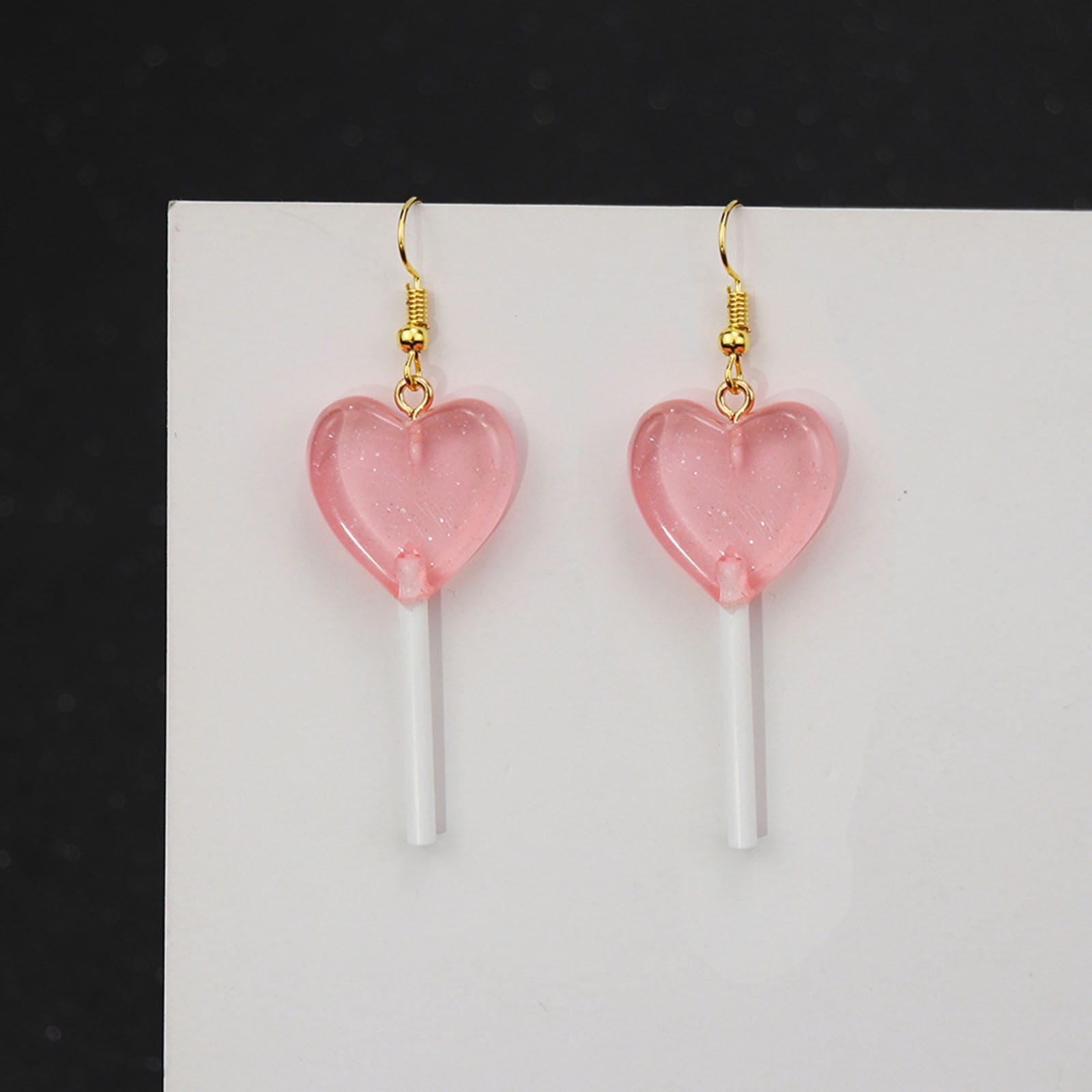 Red heart outlet lollipop earrings