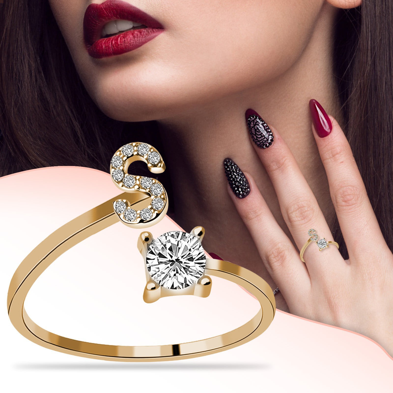 Beautiful Shiny Gold Ring for Women Stock Photo - Image of single, romance:  191868260