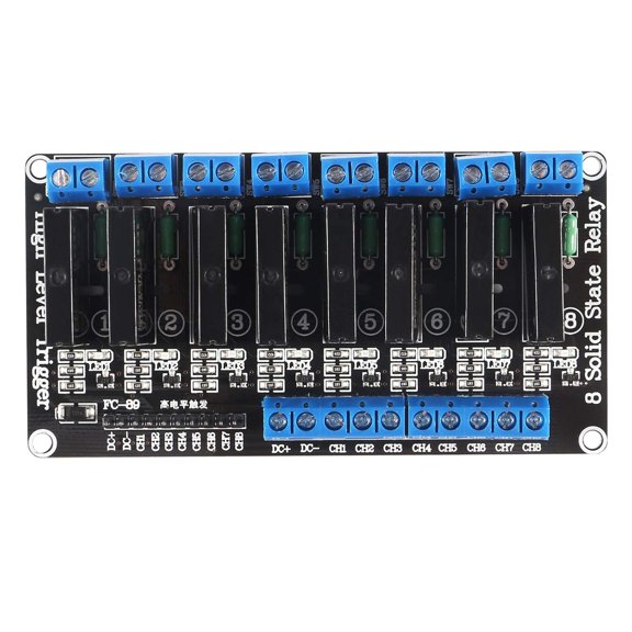haoqian 1PCS 8 Channel 5V Solid State Relay Module Board High Level Trigger Compatible with Arduino Uno Duemilanove MEGA2560 MEGA1280 ARM DSP PIC (1PCS)