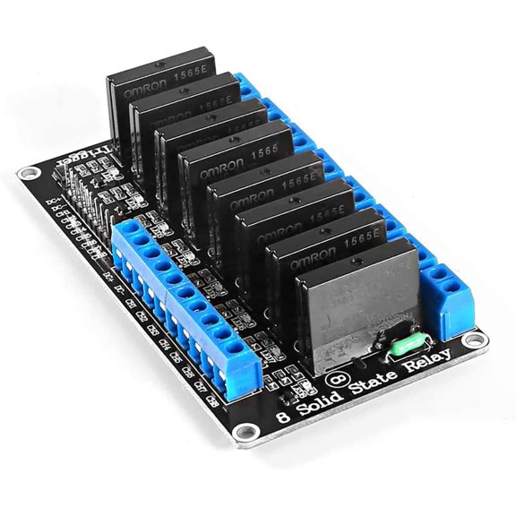 haoqian 2PCS 8 Channel 5V Solid State Relay Module Board High Level Trigger Compatible with Arduino Uno Duemilanove MEGA2560 MEGA1280 ARM DSP PIC (2PCS)