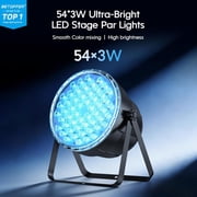 haoqian 54x3W RGB LED Stage Par Lights with Remote Control, 1 Pack