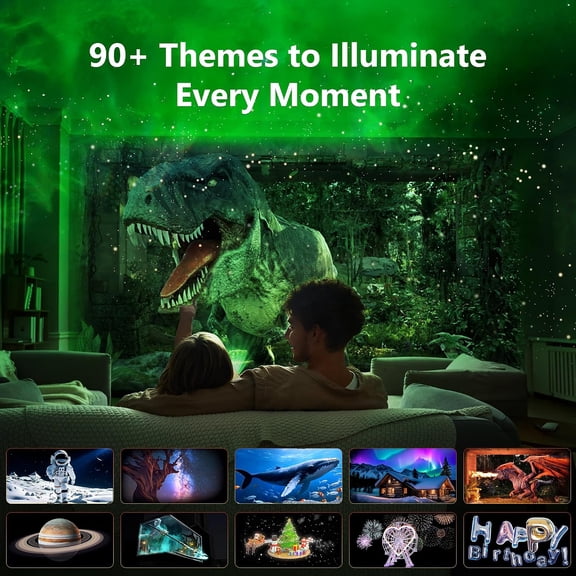 haoqian Projector Galaxy Light Pro, 4K Glasses-Free 3D LED Night Lamp Ocean