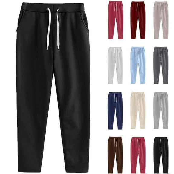 haozzaw Women's Summer Shorts Lace Up Elastic Waistband Loose Pants Cotton Linen Shorts with Pockets, XL