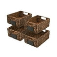 thumbnail image 1 of happimess BSK2008B-SET4 Lane 12" Classic Farmhouse Handwoven Hyacinth Pantry Baskets with Chalkboard Labels and Handles, Brown (Set of 4), 1 of 7