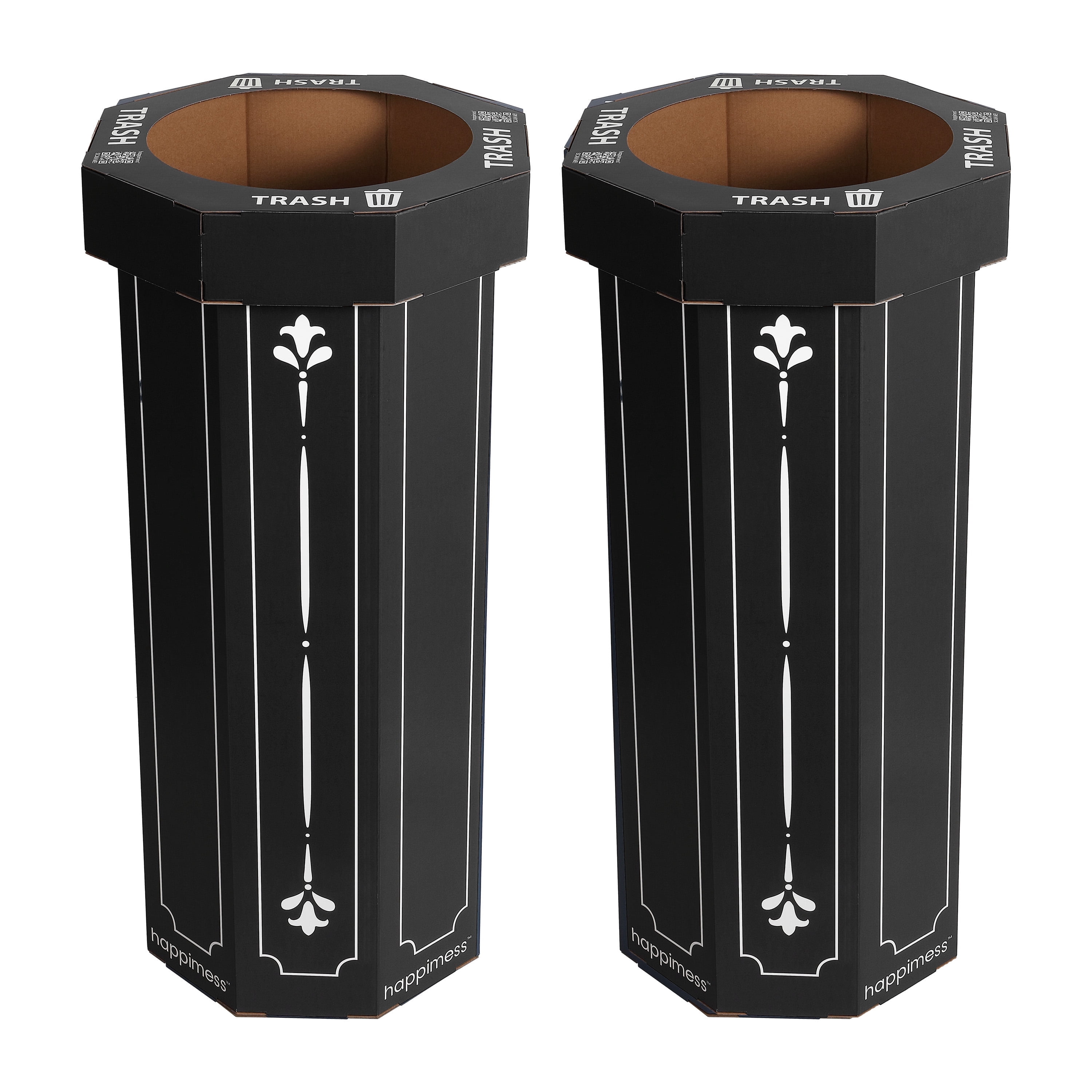 Custom Event Garbage Can happimess Fleur 25-Gallon Traditional Classic Disposable Corrugated ...