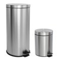 thumbnail image 1 of happimess Oscar 8-Gallon Step-Open Trash Can with FREE Mini Trash Can, Stainless Steel, 1 of 10