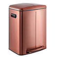 thumbnail image 1 of happimess Marco Rectangular 10.6-Gallon Double Bucket Trash Can with Soft-Close Lid, Rose Gold, HPM1005D, 1 of 10