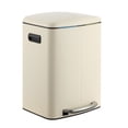 thumbnail image 1 of happimess Marco Rectangular 10.6-Gallon Double Bucket Trash Can with Soft-Close Lid, Limestone Beige, HPM1005F, 1 of 10