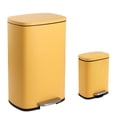 thumbnail image 1 of happimess Connor Rectangular 13.2-Gallon Trash Can with Soft-Close Lid and FREE Mini Trash Can, Daffodil Yellow, HPM1006L, 1 of 10