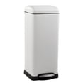 thumbnail image 1 of happimess Betty Retro 8-Gallon Step-Open Trash Can, Cotton White, HPM1007A, 1 of 11