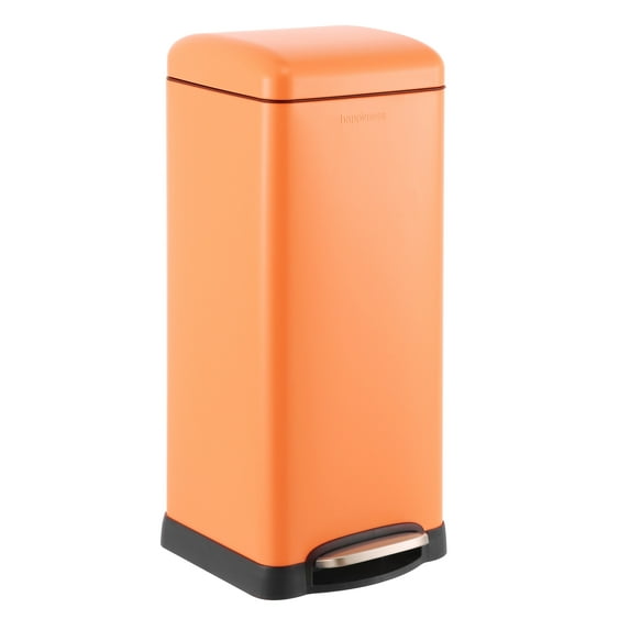 happimess Betty Retro 8-Gallon Step-Open Trash Can, Carrot Cake, HPM1007G