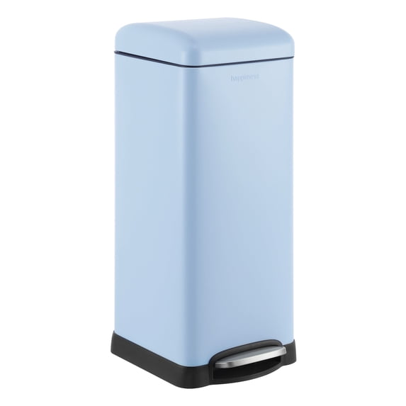 happimess Betty Retro 8-Gallon Step-Open Trash Can, Tide Pool Blue, HPM1007I